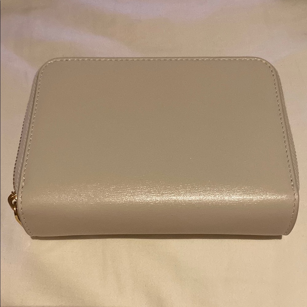 YSL Calfskin Compact Zip Around Wallet Crema Soft - Picture 4 of 6